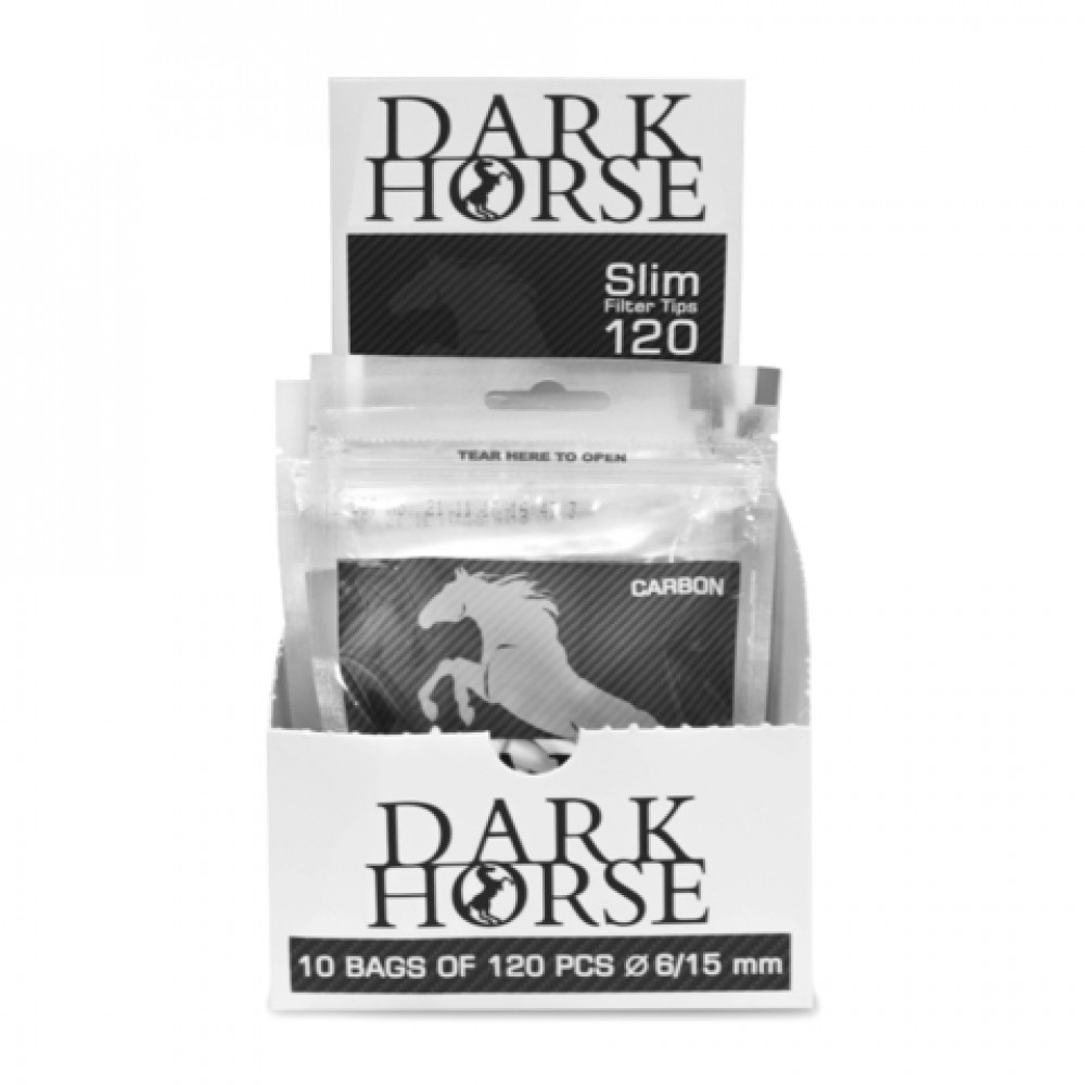 Фильтры для самокруток DARK HORSE Slim Carbon 120 шт