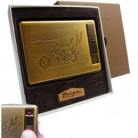 Портсигар з USB-запальничкою металевий