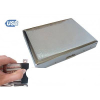 Портсигар на 20 сигарет с USB-зажигалкой